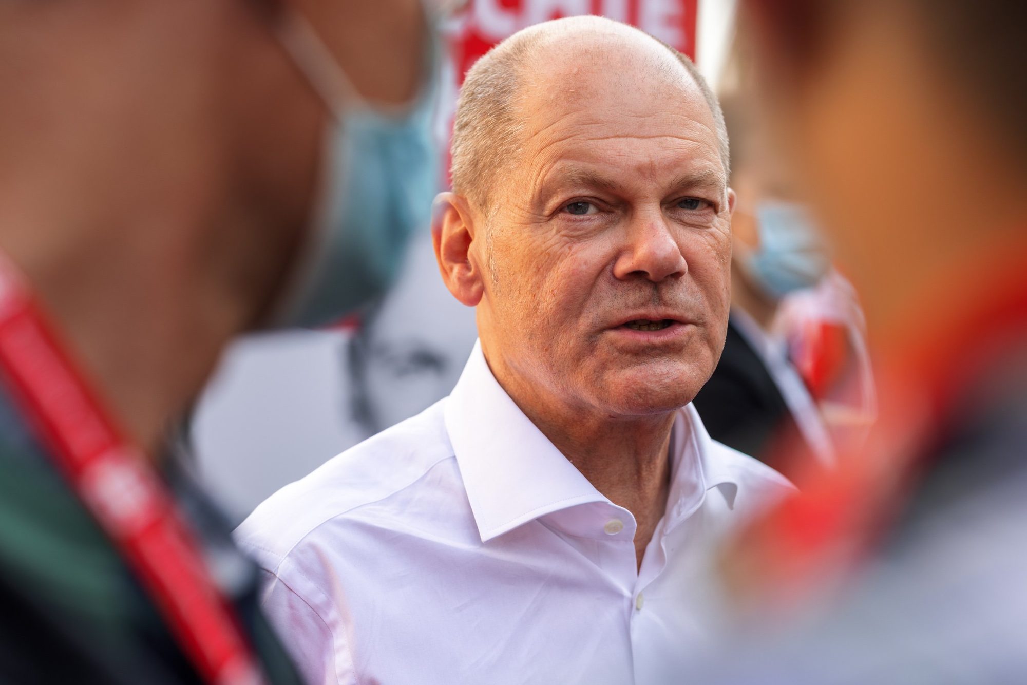 Olaf Scholz on the campaign trail, Berlin, 2021
