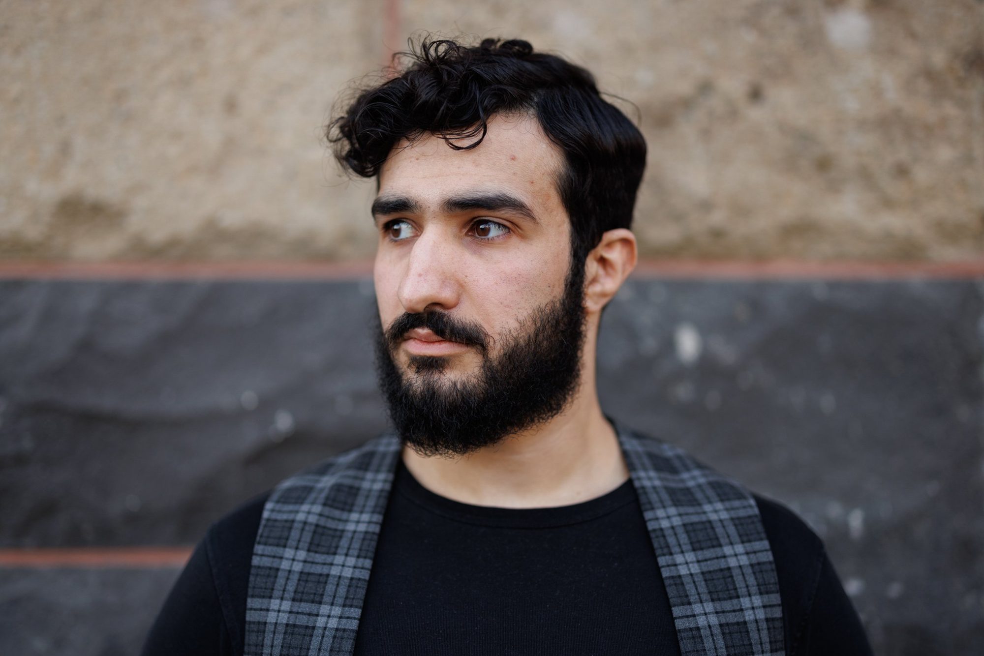 Mohamed Chahrour, whose surname alone has cost him work and drawn repeated police attention, Tempelhof, Berlin, 2022
