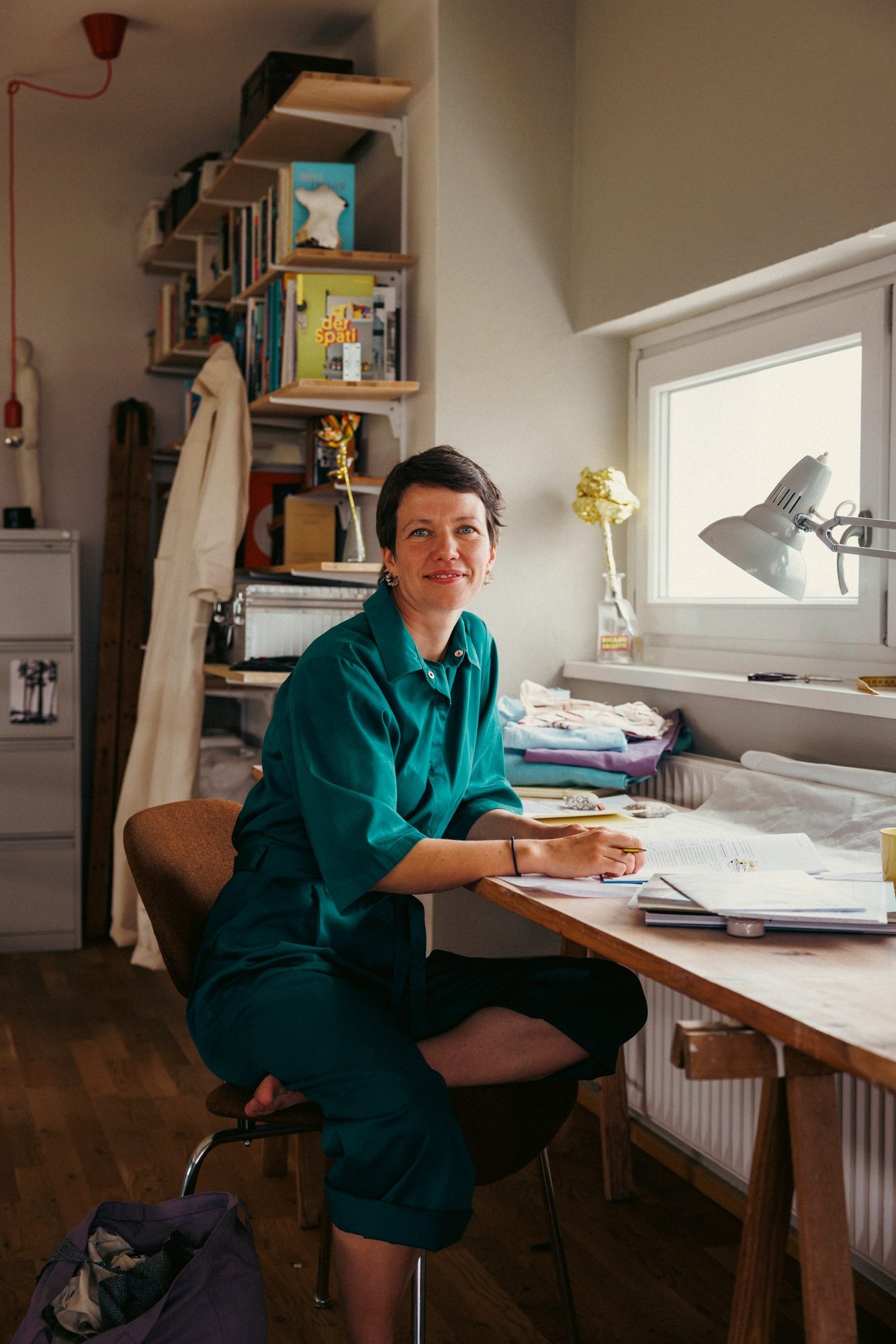 Mila Moisio at her studio in Berlin, photographed for Sanoma/UPM, 2023